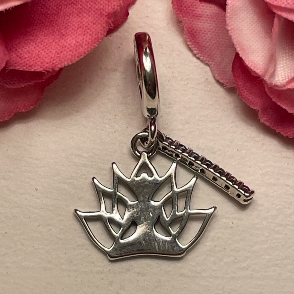 Bracelet Charm Chakra Colors and Lotus Flower Sterling Silver - Picture 9 of 10